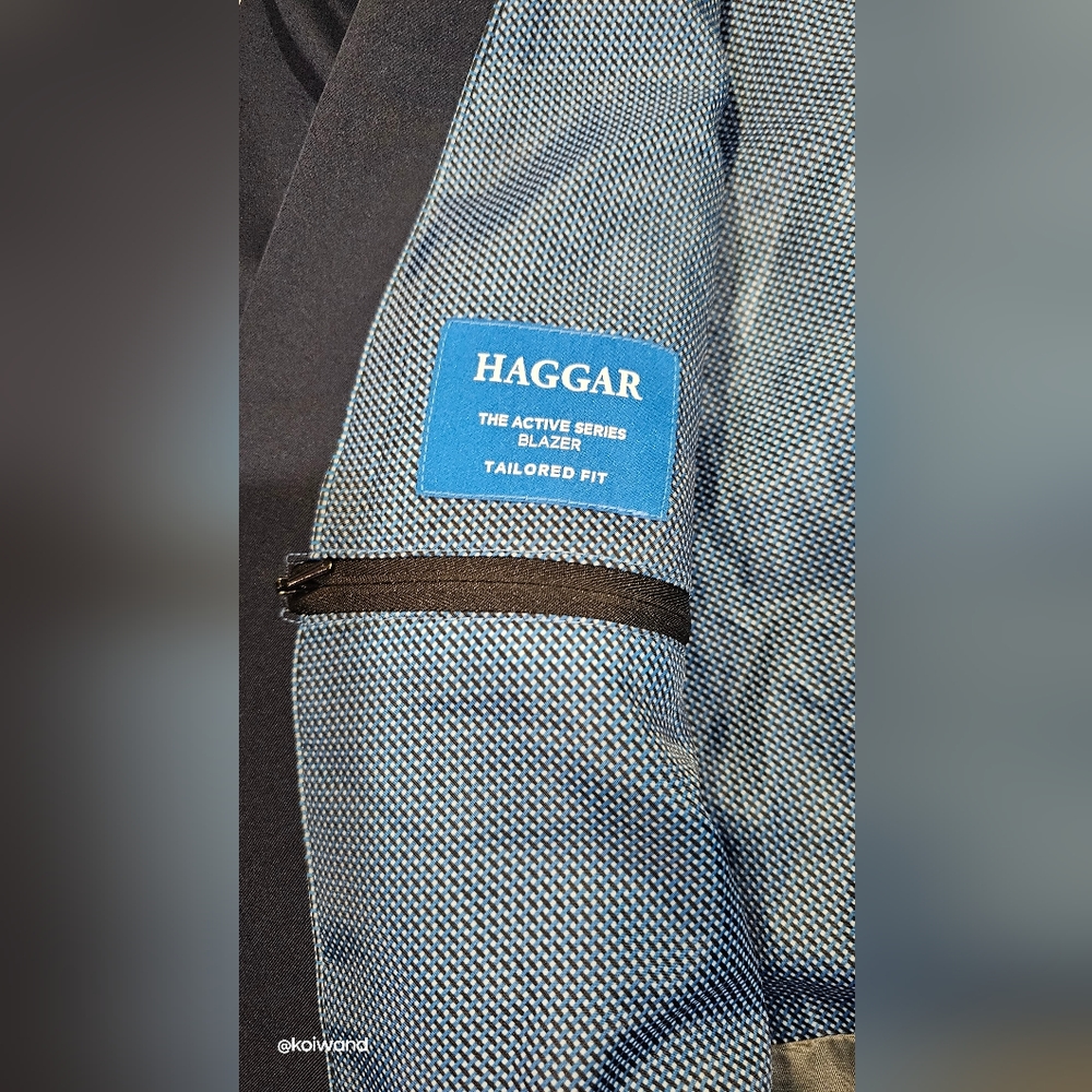 Men's Haggar Active Series Tailored-Fit Blazer Size 48 Reg - Picture 4 of 13
